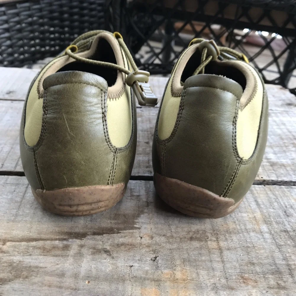 Zumfoot Athena Olive/Ochre Comfort Flat Shoe